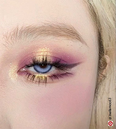 festive eye makeup - ethereal halo