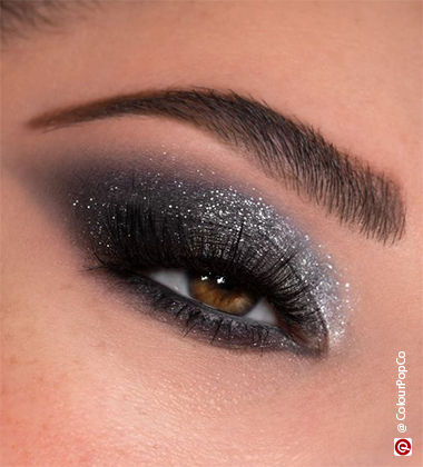 Black smokey eye makeup