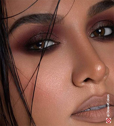 Brown smokey eye eyeshadow
