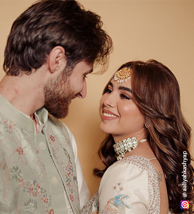 Aaliyah Kashyap and Shane Gregoire | engagement bride look