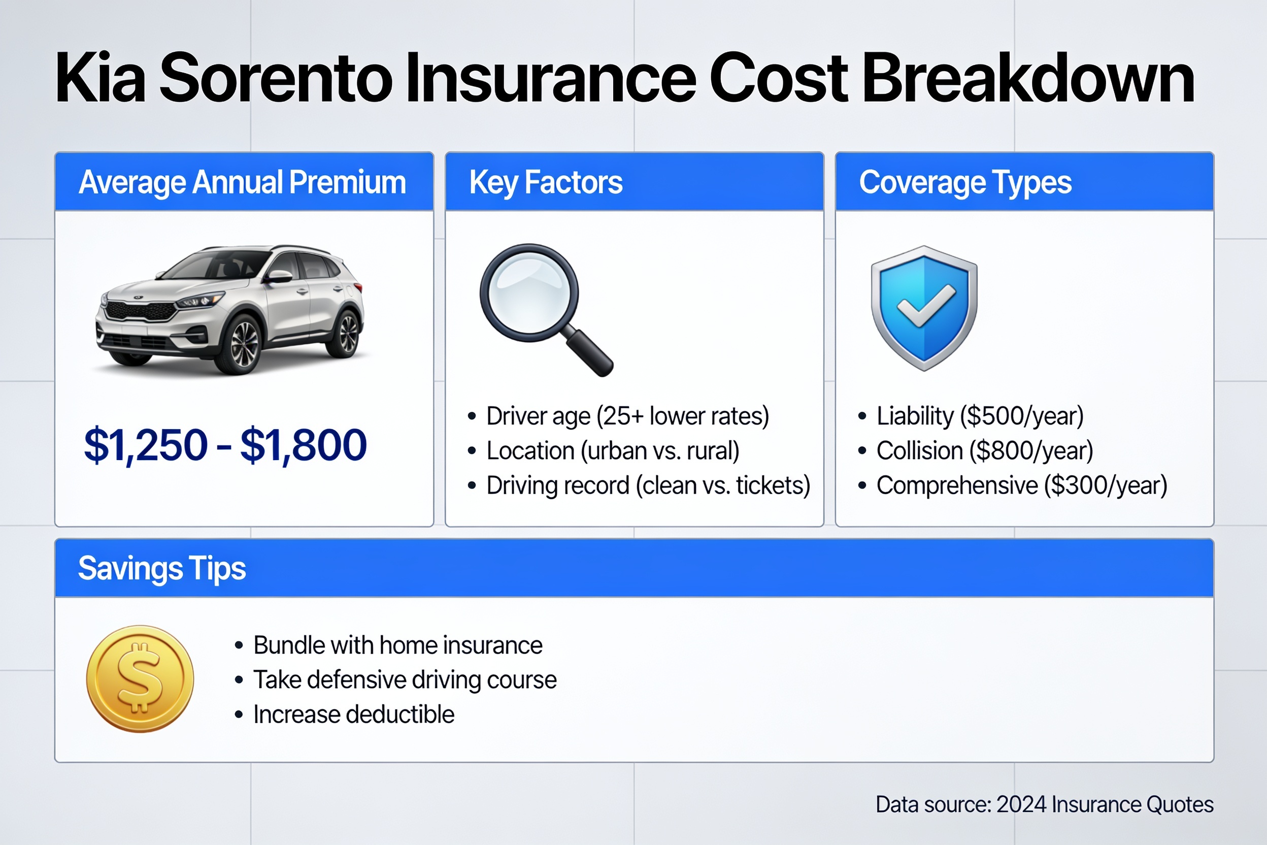 Kia Sorento Insurance Infographic