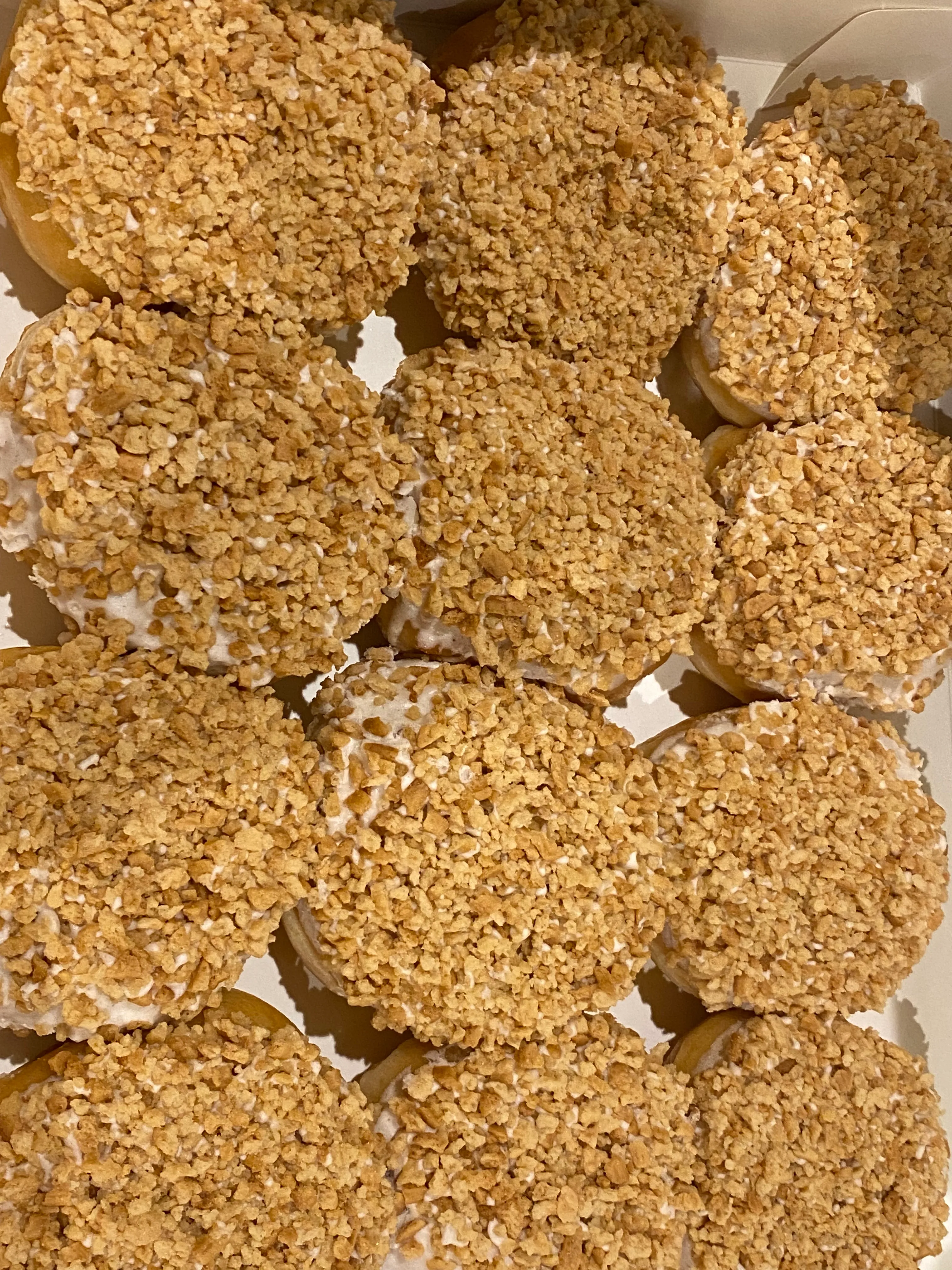 vegan krispy kreme apple crumble doughnut