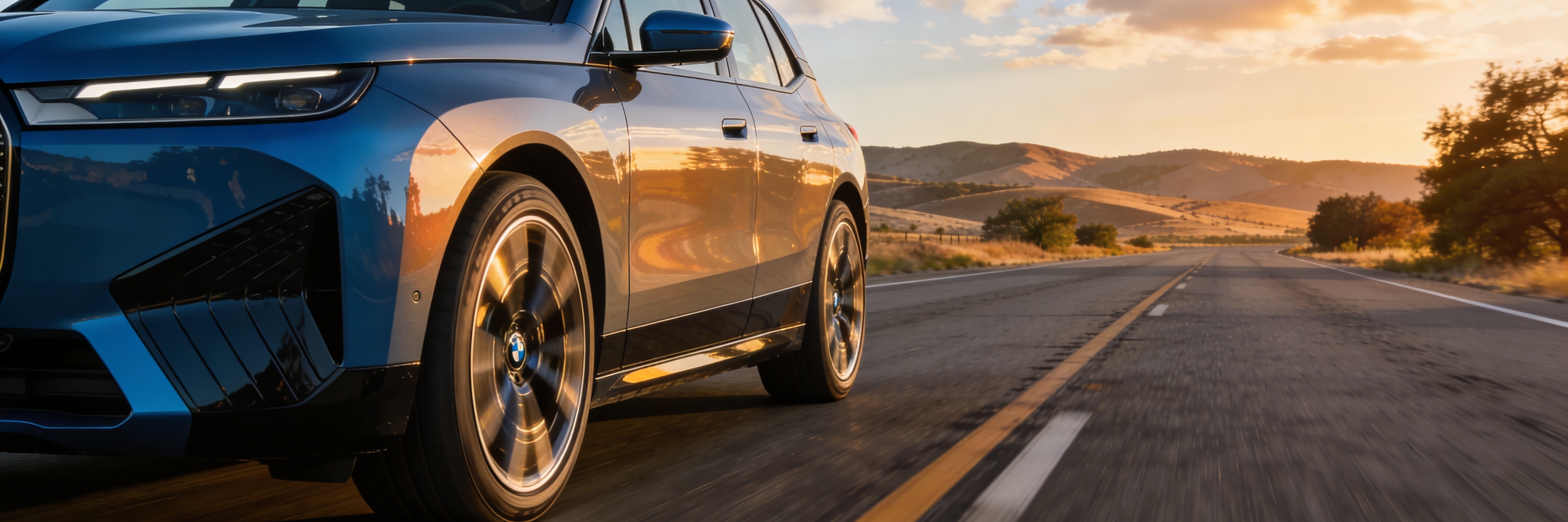 BMW iX driving