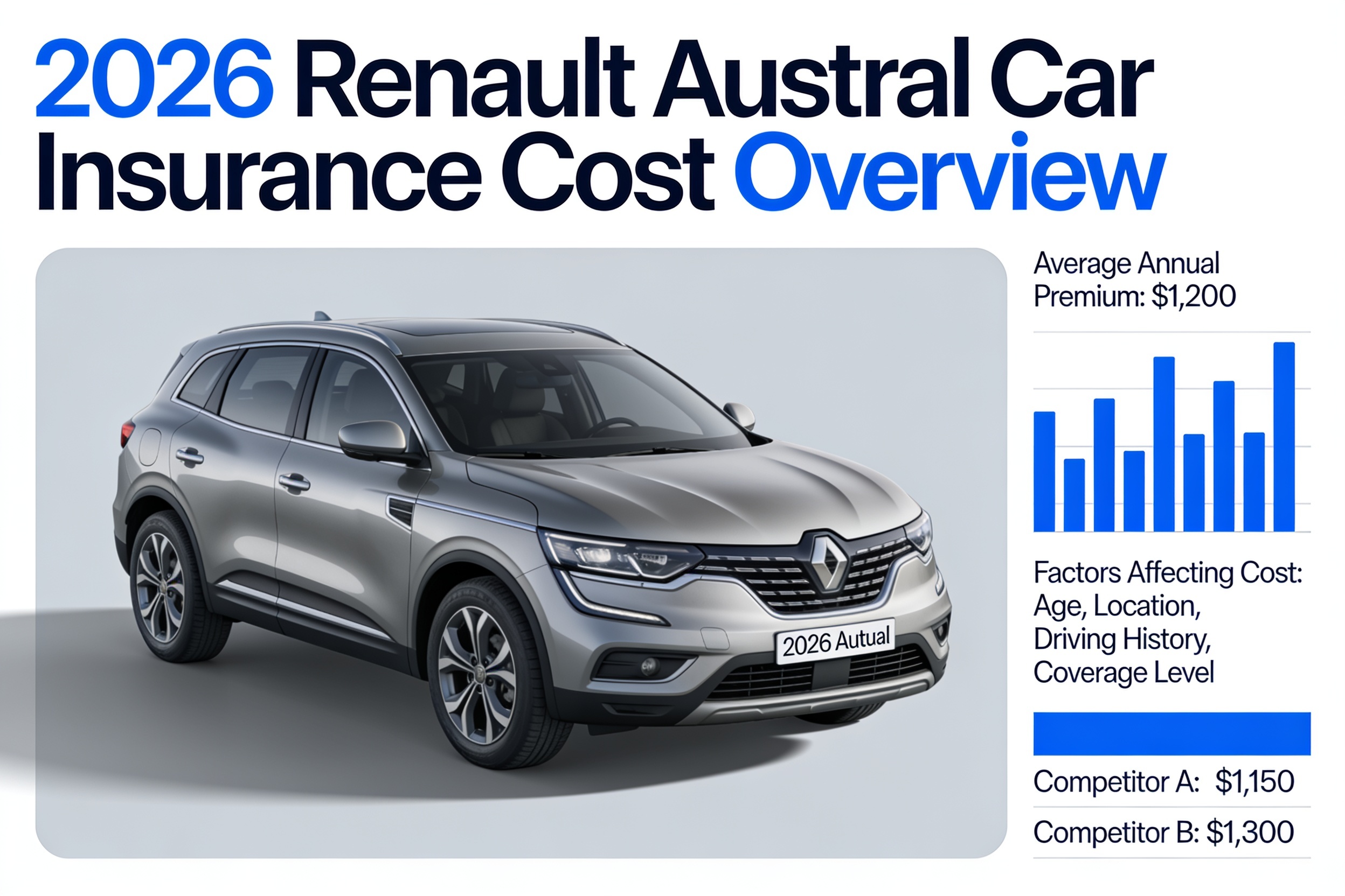 Insurance cost infographic for 2026 Renault Austral