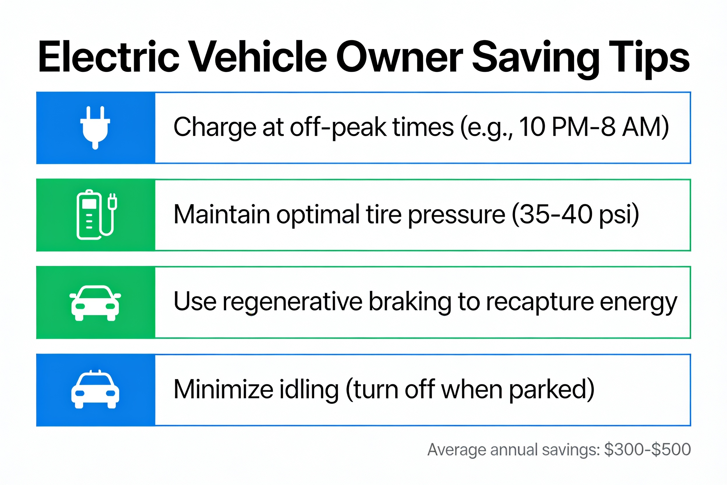 Savings tips for EV owners
