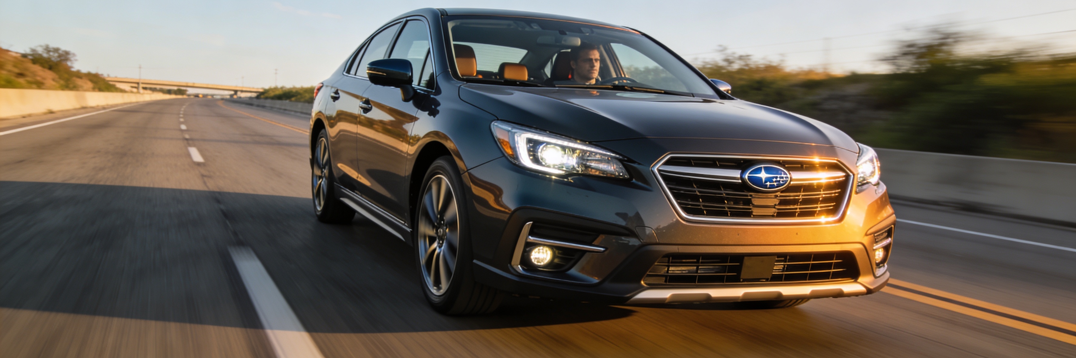 Subaru Legacy driving