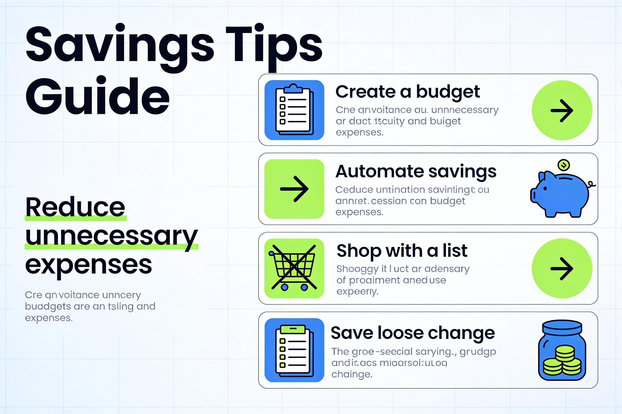 Savings tips infographic