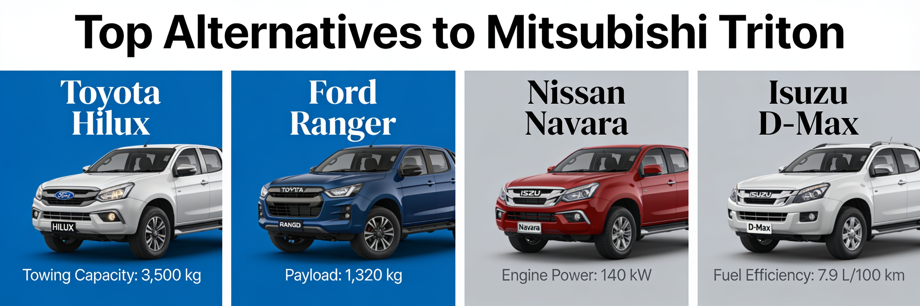 Comparison of Mitsubishi Triton alternatives