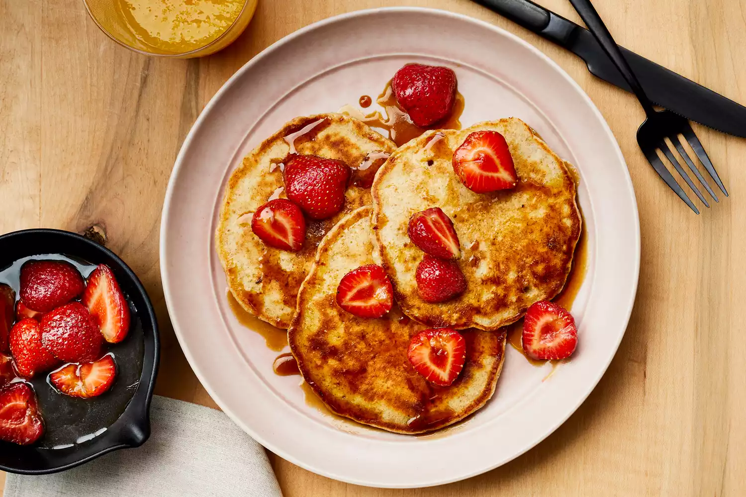 Sourdough Pancakes with Maple Molasses Syrup